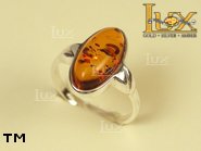 Jewellery SILVER sterling ring.  Stone: amber. TAG: ; name: R-499; weight: 3.2g.