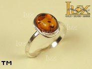 Jewellery SILVER sterling ring.  Stone: amber. TAG: ; name: R-501; weight: 2.4g.