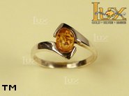 Jewellery SILVER sterling ring.  Stone: amber. TAG: ; name: R-526; weight: 2g.