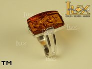 Jewellery SILVER sterling ring.  Stone: amber. TAG: ; name: R-536; weight: 4.9g.