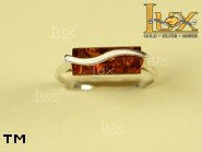 Jewellery SILVER sterling ring.  Stone: amber. TAG: ; name: R-542; weight: 1.6g.