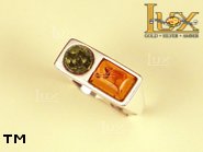 Jewellery SILVER sterling ring.  Stone: amber. TAG: ; name: R-544; weight: 2.6g.