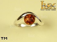 Jewellery SILVER sterling ring.  Stone: amber. TAG: ; name: R-546; weight: 2.1g.