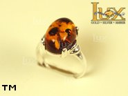 Jewellery SILVER sterling ring.  Stone: amber. TAG: ; name: R-567; weight: 2.8g.