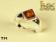 Jewellery SILVER sterling ring.  Stone: amber. TAG: ; name: R-579; weight: 2g.