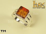 Jewellery SILVER sterling ring.  Stone: amber. TAG: ; name: R-585; weight: 3g.