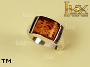 Jewellery SILVER sterling ring.  Stone: amber. TAG: ; name: R-588; weight: 2.6g.