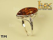 Jewellery SILVER sterling ring.  Stone: amber. TAG: ; name: R-599; weight: 3.8g.