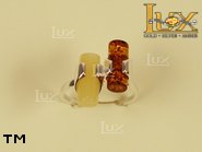 Jewellery SILVER sterling ring.  Stone: amber. TAG: ; name: R-606; weight: 3.2g.