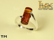 Jewellery SILVER sterling ring.  Stone: amber. TAG: ; name: R-621; weight: 3g.