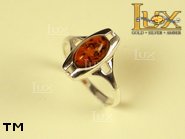 Jewellery SILVER sterling ring.  Stone: amber. TAG: ; name: R-627; weight: 2.2g.