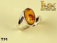 Jewellery SILVER sterling ring.  Stone: amber. TAG: ; name: R-653; weight: 3.5g.