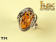 Jewellery SILVER sterling ring.  Stone: amber. TAG: ; name: R-658; weight: 4.1g.