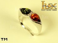 Jewellery SILVER sterling ring.  Stone: amber. TAG: ; name: R-666; weight: 3.7g.