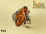 Jewellery SILVER sterling ring.  Stone: amber. TAG: ; name: R-667; weight: 3.8g.