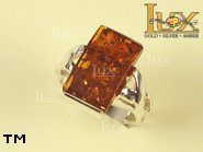 Jewellery SILVER sterling ring.  Stone: amber. TAG: ; name: R-672; weight: 5.4g.