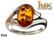 Jewellery SILVER sterling ring.  Stone: amber. TAG: ; name: R-675; weight: 3.2g.