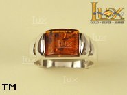 Jewellery SILVER sterling ring.  Stone: amber. TAG: ; name: R-678; weight: 4.5g.