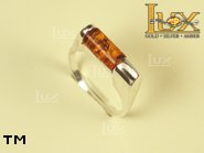 Jewellery SILVER sterling ring.  Stone: amber. TAG: ; name: R-683; weight: 3.7g.