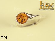 Jewellery SILVER sterling ring.  Stone: amber. TAG: ; name: R-684; weight: 3.5g.