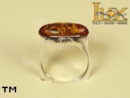 Jewellery SILVER sterling ring.  Stone: amber. TAG: ; name: R-696; weight: 4.1g.