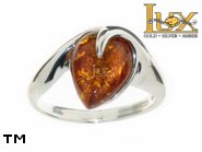 Jewellery SILVER sterling ring.  Stone: amber. TAG: ; name: R-720; weight: 3.9g.