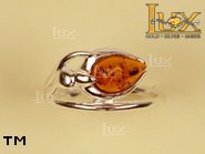 Jewellery SILVER sterling ring.  Stone: amber. TAG: nature; name: R-733-1; weight: 3.5g.