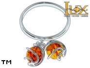 Jewellery SILVER sterling ring.  Stone: amber. TAG: ; name: R-763; weight: 2.2g.