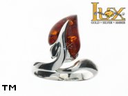 Jewellery SILVER sterling ring.  Stone: amber. TAG: hearts; name: R-822; weight: 4.5g.