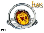 Jewellery SILVER sterling ring.  Stone: amber. TAG: ; name: R-830-2; weight: 3.5g.