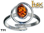 Jewellery SILVER sterling ring.  Stone: amber. TAG: ; name: R-830-3J; weight: 2.3g.