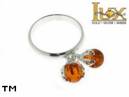 Jewellery SILVER sterling ring.  Stone: amber. TAG: animals; name: R-833; weight: 3.3g.