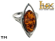 Jewellery SILVER sterling ring.  Stone: amber. TAG: ; name: R-846; weight: 4g.