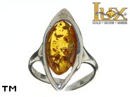 Jewellery SILVER sterling ring.  Stone: amber. TAG: ; name: R-846J; weight: 3.7g.