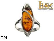 Jewellery SILVER sterling ring.  Stone: amber. TAG: ; name: R-850; weight: 5g.