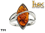 Jewellery SILVER sterling ring.  Stone: amber. TAG: ; name: R-855; weight: 4.65g.