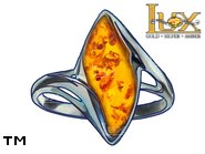 Jewellery SILVER sterling ring.  Stone: amber. TAG: ; name: R-875; weight: 3.1g.