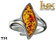 Jewellery SILVER sterling ring.  Stone: amber. TAG: ; name: R-875J; weight: 3.85g.