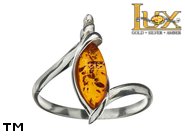 Jewellery SILVER sterling ring.  Stone: amber. TAG: ; name: R-878; weight: 1.7g.