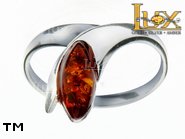 Jewellery SILVER sterling ring.  Stone: amber. TAG: ; name: R-891; weight: 2.4g.