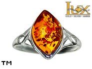 Jewellery SILVER sterling ring.  Stone: amber. TAG: ; name: R-893-2; weight: 1.9g.