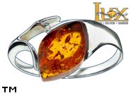Jewellery SILVER sterling ring.  Stone: amber. TAG: ; name: R-900; weight: 2.85g.