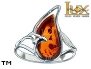 Jewellery SILVER sterling ring.  Stone: amber. TAG: ; name: R-901; weight: 2.7g.