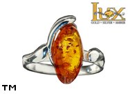 Jewellery SILVER sterling ring.  Stone: amber. TAG: ; name: R-906; weight: 3.4g.