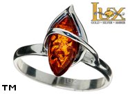 Jewellery SILVER sterling ring.  Stone: amber. TAG: ; name: R-907; weight: 2.6g.