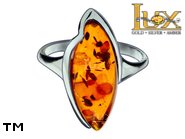 Jewellery SILVER sterling ring.  Stone: amber. TAG: ; name: R-910; weight: 2.9g.