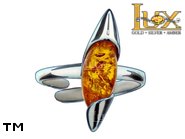 Jewellery SILVER sterling ring.  Stone: amber. TAG: ; name: R-914J; weight: 3.05g.