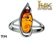 Jewellery SILVER sterling ring.  Stone: amber. TAG: ; name: R-925; weight: 2.6g.