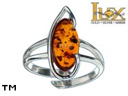 Jewellery SILVER sterling ring.  Stone: amber. TAG: ; name: R-925J; weight: 3.3g.