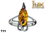 Jewellery SILVER sterling ring.  Stone: amber. TAG: ; name: R-931; weight: 2.75g.